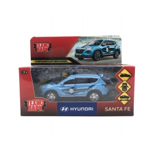 Машина Технопарк металл. Hyundai Santafe Sport голубой (12см) дв,баг,инер,в/к SANTAFE2-12SRT-BU