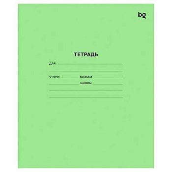 Тетрадь 12л. (кос.лин.) BG "Зелёная" 57423