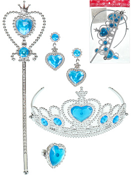Игр.набор Маленькая королева (корона,клипсы,кольцо,2 палоч.30см) в/пак 2212805