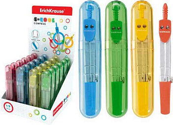 Циркуль EK "Neon" 31526 в пластик.футляре,асс.