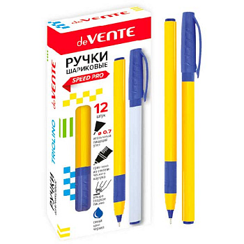 Ручка масл. шар. deVENTE "Triolino Sun" 5073841 ультраглад. письмо,желтый трехгр