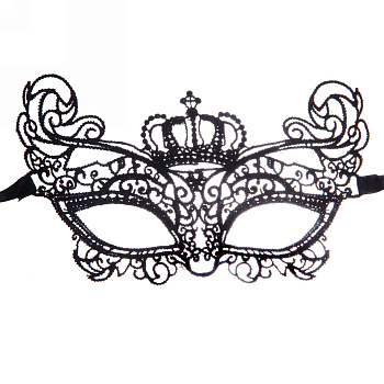 Маска карнавальная "Кружево Принцесса", черный
