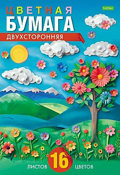 Бумага цв. двухстор. А4 16л.16цв. ХАТ "На солнечной полянке" 32513 ECO,газетка,на скобе
