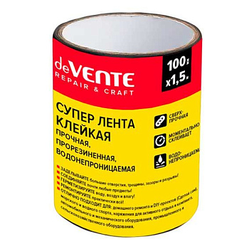 Скотч100мм*1,5м deVENTE 4163510 полимерный водонепрон.,0,52мм