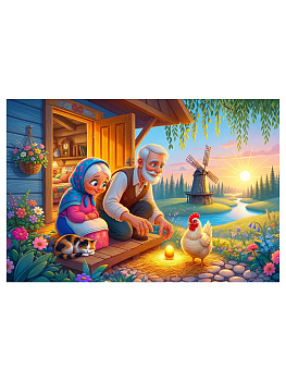Пазлы (35эл) Сказка Курочка Ряба (Мульт Пазл) Х35-9942 