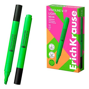 Маркер текст. EK Visioline V-17 light Neon 63557 зелёный,скош.,0,6-3,0мм