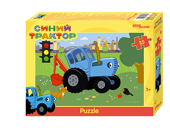 Пазлы (35эл) Синий трактор 91484 (Степ Пазл)