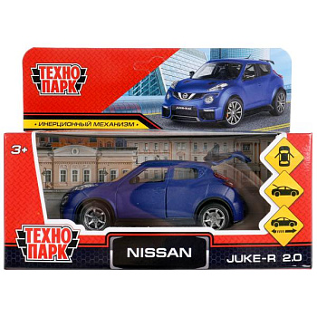 Машина Технопарк металл. Nissan Juke-R 2.0 Soft синий (12см) откр.дв,багаж,инерц