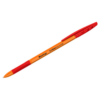 Ручка шариковая Berlingo Tribase grip orange красная, 0,7мм, грип CBp_70963 