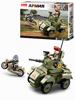 Мини-конструктор M38-B0710 Вторая мировая война Армия UK Брон.машина (154дет) в/