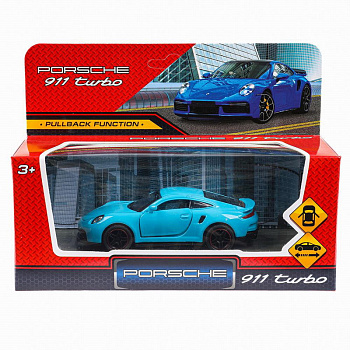 Машина Технопарк металл. Porsche 911 Turbo (10,5см) дв,инер,в/к 2208C0360-R2