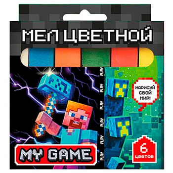 Мел  6цв. CENTRUM "My Game" 76995 к/к,е/подвес