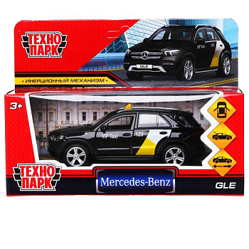 Машина Технопарк металл. Mercedes-Benz Gle Такси (12см) откр.дв,багаж,инерц,в/к