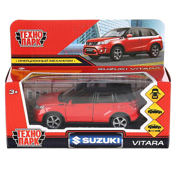Машина Технопарк металл. Suzuki Vitara красн/черная (12см) откр.дв,багаж в/к VIT