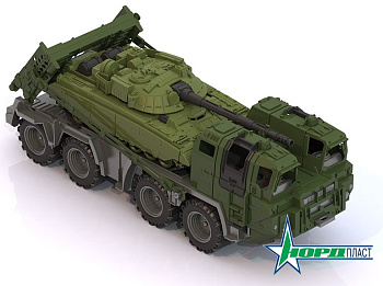 Тягач военный Щит с танком 258 (Нордпласт)