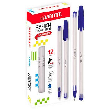 Ручка масл. шар. deVENTE "Mist" 5073810 ультрагладкое письмо,п/п корпус,0,7мм,си