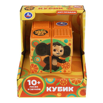 Кубик-рубика Чебурашка (10+ песен и звуков) в кор. HT1533-R2