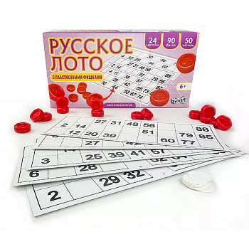 Лото русское (с пласт. бочонками) 03094 (Русс.Стиль)