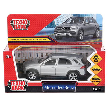 Машина Технопарк металл. Mercedes-Benz Gle серебр. (12см) дв,баг,в/к GLE-12-SR