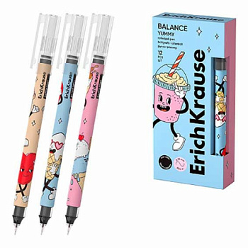Ручка-роллер EK "Balance Stick Yummy" 63152 чёрный,0,5мм