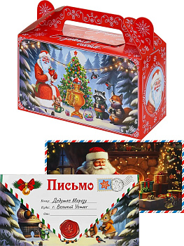 Набор Письмо ДМ+письмо от ДМ+кор. для конфет Чаепитие в лесу ПД-6263