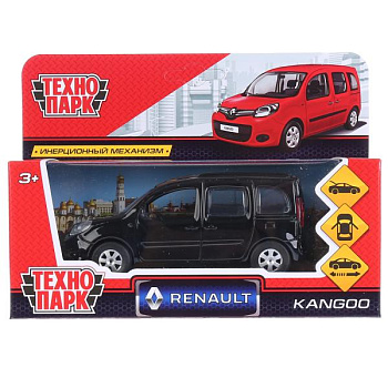 Машина Технопарк металл Renault Kangoo (12см) двери, багаж, инерц, черный в кор. KANGOO-BK