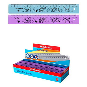 Линейка 20см EK "Zen Cats" 57854 пластик,асс. 57854