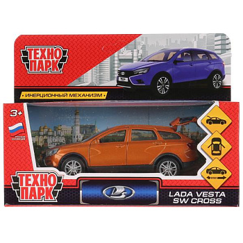 Машина Технопарк металл. Lada Vesta SW Cross золотой (12см) откр.дв,в/к VESTA-CR